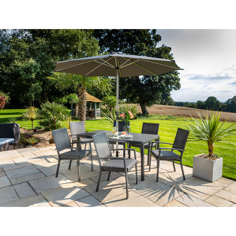 Wayfair patio online set with umbrella